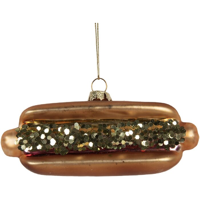 Clayre & Eef 6GL5240 Ornamento Natalizio 13x4x6 cm Marrone-Tonalità Rosse