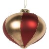 Palla per albero di Natale Clayre & Eef 6GL5245 Ø 10x10 cm Dorata e Rossa