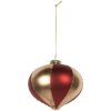 Palla per albero di Natale Clayre & Eef 6GL5245 Ø 10x10 cm Dorata e Rossa