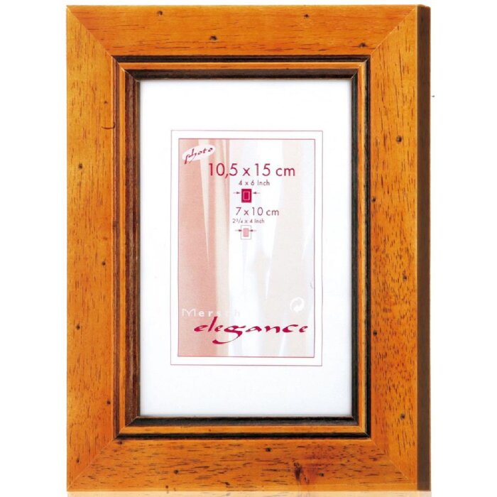 HNFD Cornice per foto Louisiane 20x30 cm Gialla in Legno Massello con Vetro Trasparente