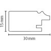 HNFD Cornice per foto Louisiane 20x30 cm Gialla in Legno Massello con Vetro Trasparente