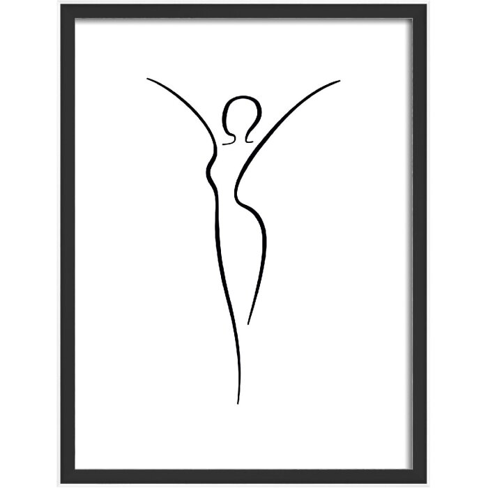 Cornice per foto Walther Silhouette in legno 40x50 cm NERA NW050B