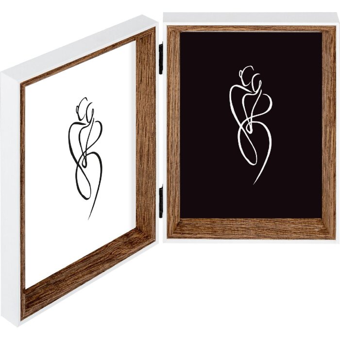 Cornice per foto Walther Doppio Silhouette in legno 10x15 cm Natur NW215H