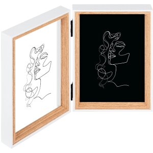Cornice per foto doppia Silhouette Walther Bianco Naturale o Bianco Faggio 10x15 cm o 13x18 cm in legno