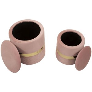 Sgabelli con spazio di stoccaggio Mauro Ferretti Sheffild Ø 37x42 Ø 28x35 cm rosa