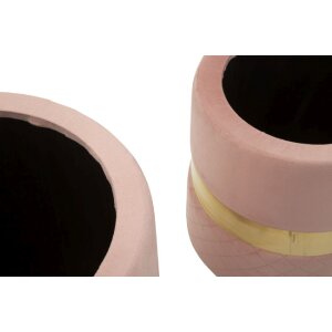 Sgabelli con spazio di stoccaggio Mauro Ferretti Sheffild Ø 37x42 Ø 28x35 cm rosa