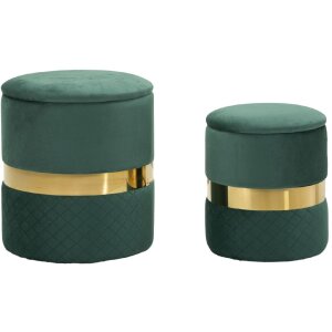 Set di 2 pouf con spazio di stoccaggio Mauro Ferretti...