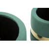 Set di 2 pouf con spazio di stoccaggio Mauro Ferretti Sheffild Ø 37x42 Ø 28x35 cm verde