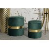 Set di 2 pouf con spazio di stoccaggio Mauro Ferretti Sheffild Ø 37x42 Ø 28x35 cm verde