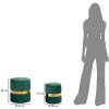 Set di 2 pouf con spazio di stoccaggio Mauro Ferretti Sheffild Ø 37x42 Ø 28x35 cm verde