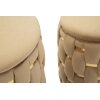 Set di 2 sgabelli Shanty dorati con spazio di stoccaggio Ø 37x42 e Ø 28x35 cm