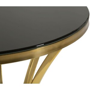 Tavolino da terra Shanty alto Mauro Ferretti Ø 50x92 cm oro nero