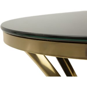 Tavolino da terra Shanty alto Mauro Ferretti Ø 50x92 cm oro nero