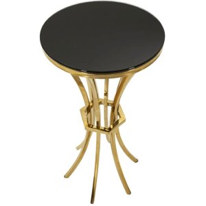 Tavolino da terra Shanty alto Ø 40x81 cm oro nero...