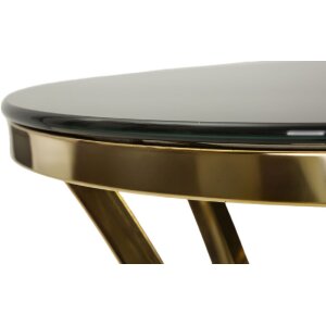 Tavolino da terra Shanty alto Ø 40x81 cm oro nero Mauro Ferretti