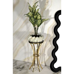 Tavolino da terra Shanty alto Ø 40x81 cm oro nero Mauro Ferretti