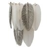 Lampada da parete Leafy Mauro Ferretti, vetro e ferro, argento e bianco, 24x15x29 cm, 3xE14