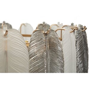 Lampada da soffitto Leafy Mauro Ferretti in vetro e ferro multicolore Ø 60x40-87 cm 9xE14