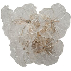 Plafoniera da parete Ibiscus multicolore 33x17x28 cm 3xE14 di Mauro Ferretti