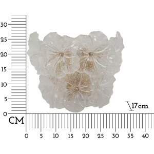 Plafoniera da parete Ibiscus multicolore 33x17x28 cm 3xE14 di Mauro Ferretti