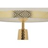 Lampada da tavolo Tower Mauro Ferretti in ferro e tessuto oro e bianco Ø 30x54 cm E27