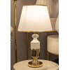 Lampada da tavolo Mauro Ferretti Gipsy in ferro e tessuto oro e bianco Ø 30x52 cm E27