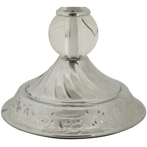 Lampada da tavolo Mauro Ferretti Kody in ferro e tessuto argento e bianco Ø 30x54 cm E27