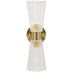 Lampada da parete Prague oro trasparente 11x16x40 cm 2xE14