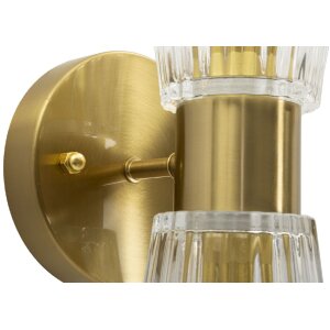 Lampada da parete Prague oro trasparente 11x16x40 cm 2xE14