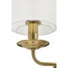 Lampada da parete Zagreb di Mauro Ferretti in ferro e tessuto oro-bianco 35,5x17x43 cm 2xE14