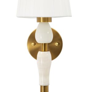 Applique Budapest Mauro Ferretti 16x20x46 cm E14 oro bianco