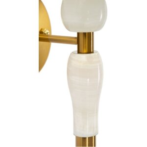 Applique Budapest Mauro Ferretti 16x20x46 cm E14 oro bianco