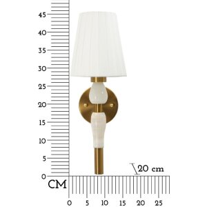 Applique Budapest Mauro Ferretti 16x20x46 cm E14 oro bianco