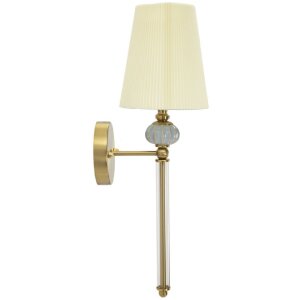 Lampada da parete Warsaw Mauro Ferretti 17x22x57 cm E14 oro bianco