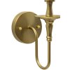 Lampada da parete Bucharest in ferro e tessuto oro e bianco 15x22x38 cm E14
