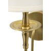 Lampada da parete Bucharest in ferro e tessuto oro e bianco 15x22x38 cm E14