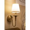 Lampada da parete Bucharest in ferro e tessuto oro e bianco 15x22x38 cm E14