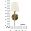 Lampada da parete Bucharest in ferro e tessuto oro e bianco 15x22x38 cm E14