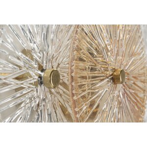 Applique Osaka Vetro Ferro 42x8x20 cm 2xE14 senza Lampadine Mauro Ferretti