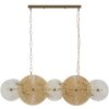 Lampadario a soffitto Osaka 100x23x28-94 cm 8xE14 senza Lampadine Mauro Ferretti