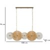 Lampadario a soffitto Osaka 100x23x28-94 cm 8xE14 senza Lampadine Mauro Ferretti