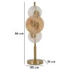 Mauro Ferretti Lampada da Tavolo Osaka Vetro Ferro 20x18x66 cm 3xE14 senza Lampadine