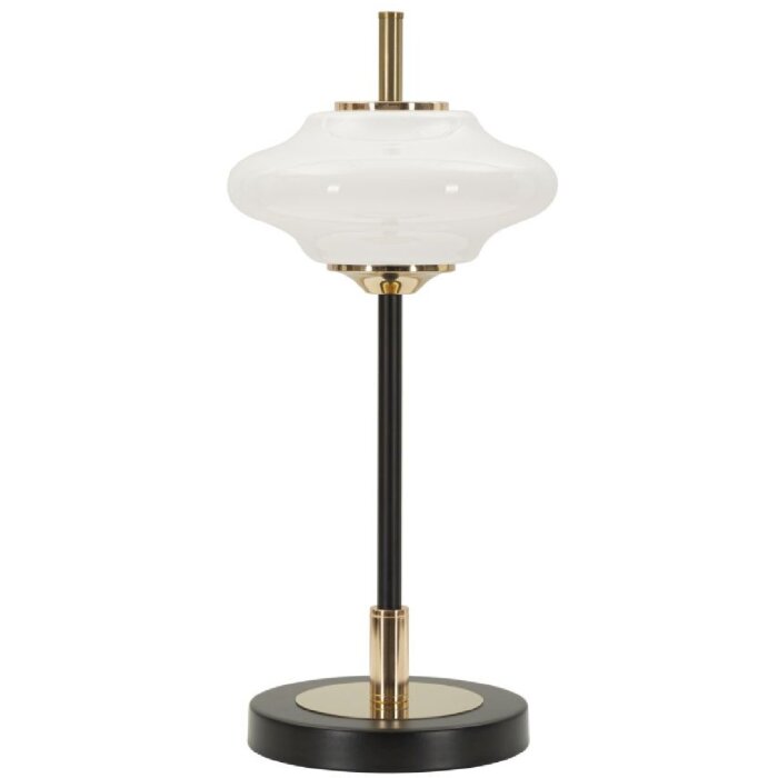 Lampada da Tavolo Vintage in Vetro e Ferro Mauro Ferretti Ø22x46 cm E14 senza Lampadina