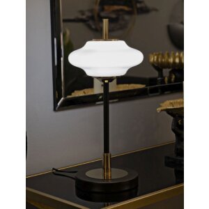 Lampada da Tavolo Vintage in Vetro e Ferro Mauro Ferretti Ø22x46 cm E14 senza Lampadina