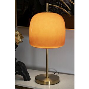 Mauro Ferretti Lampada da Tavolo Oldy Vetro Ferro Ø30x16x53 cm E27 senza Lampadina