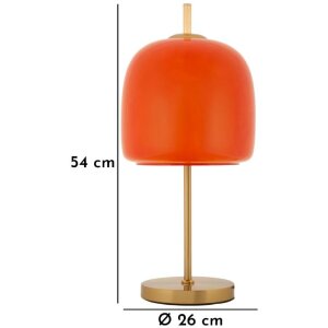Mauro Ferretti Lampada da Tavolo Oldy Vetro Ferro Ø30x16x53 cm E27 senza Lampadina