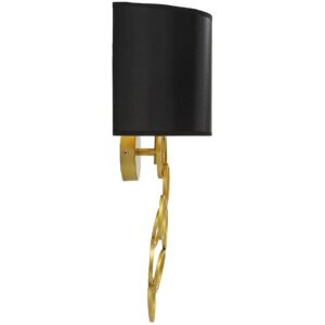 Applique Rich oro nero Mauro Ferretti 30x20x50 cm E27...
