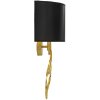 Applique Rich oro nero Mauro Ferretti 30x20x50 cm E27 senza lampadina