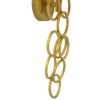 Applique Rich oro nero Mauro Ferretti 30x20x50 cm E27 senza lampadina