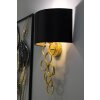 Applique Rich oro nero Mauro Ferretti 30x20x50 cm E27 senza lampadina